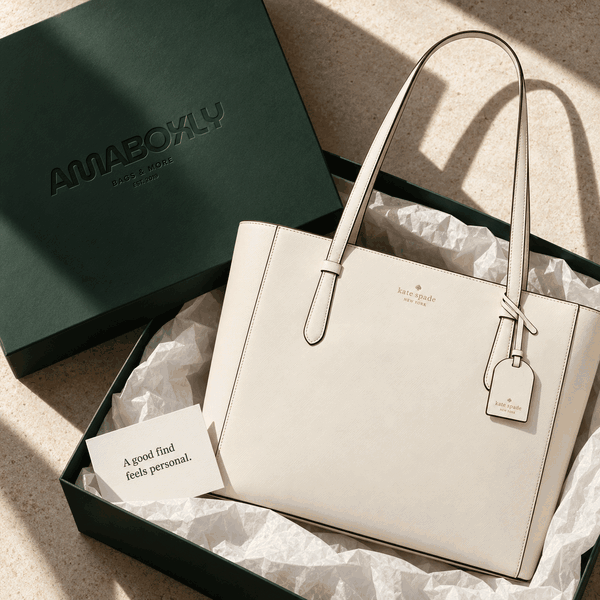 White Kate Spade bag animation from the Amaboxly email design