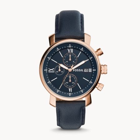 Rhett Chronograph Navy Leather Watch (RS)
