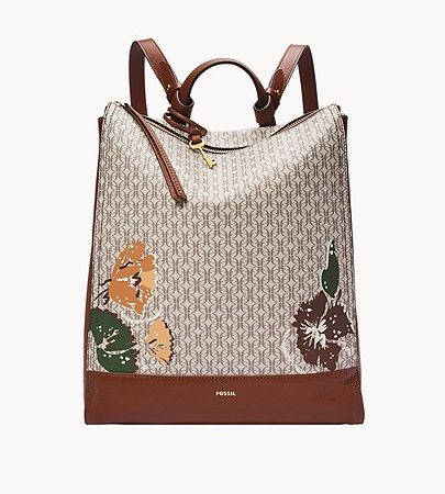 Fossil Elina Convertible Backpack- Natural Floral