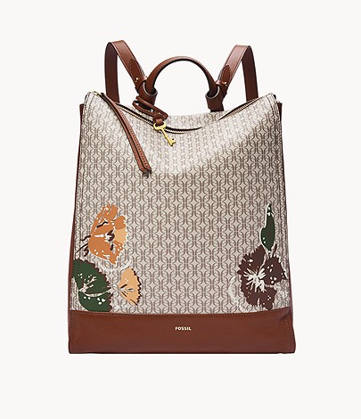 Fossil Elina Convertible Backpack- Natural Floral