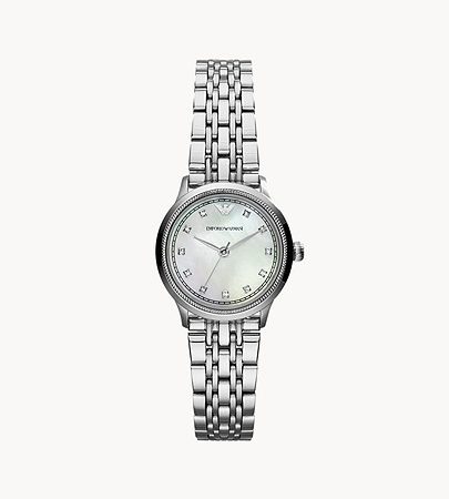 Emporio Armani Women’s Three-Hand Stainless Steel Watch