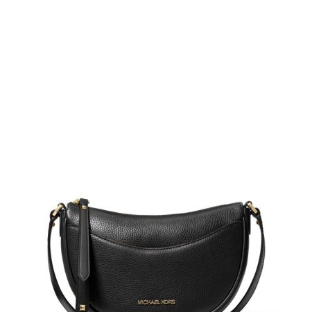 Dover Small Leather Crossbody Bag -BLACK