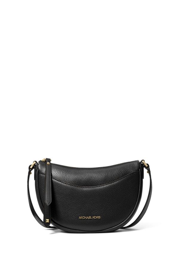 Dover Small Leather Crossbody Bag -BLACK