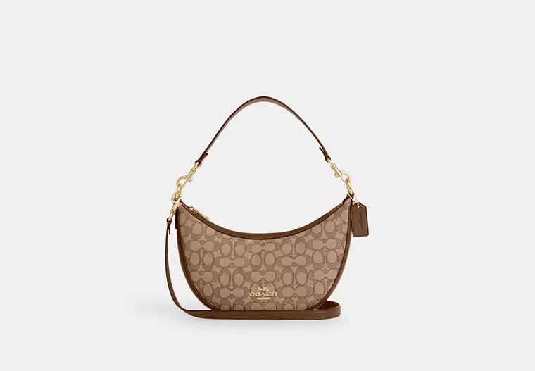 Michael michael kors aria best sale jacquard signature shoulder bag