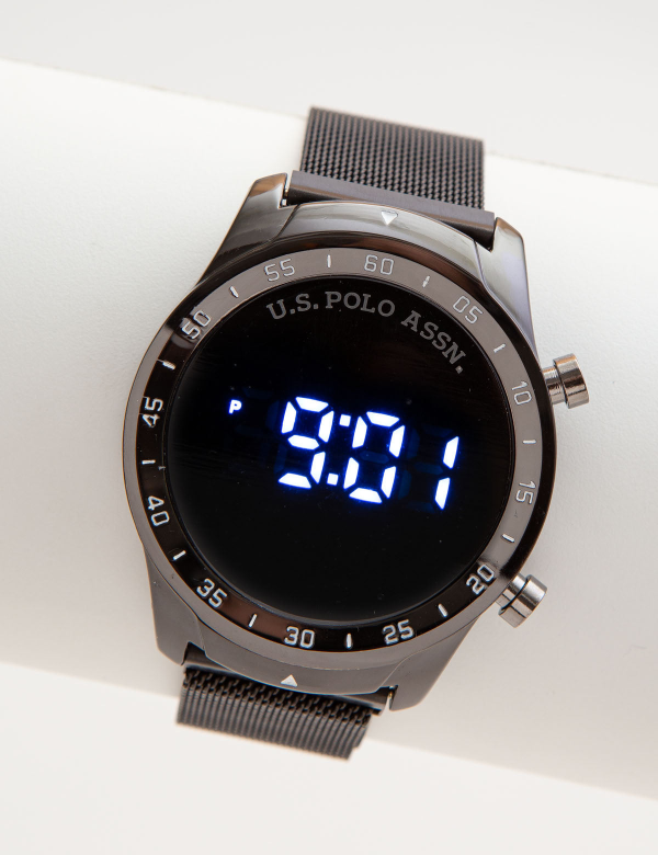 MEN'S LED MESH STRAP WATCH - BLACK (Ready Stock Malaysia)