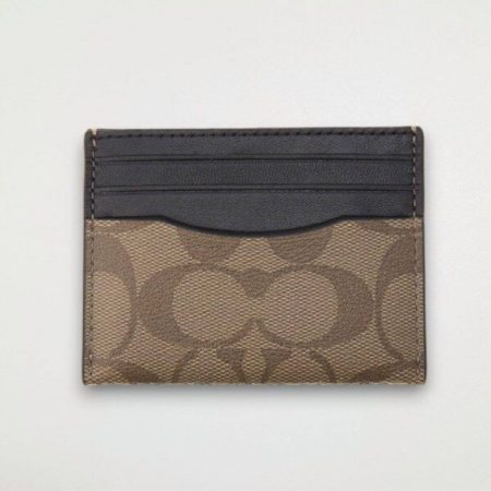 Slim Id Card Case In Signature Canvas