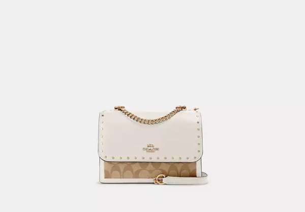 Klare Crossbody Bag In Signature Canvas With Rivets