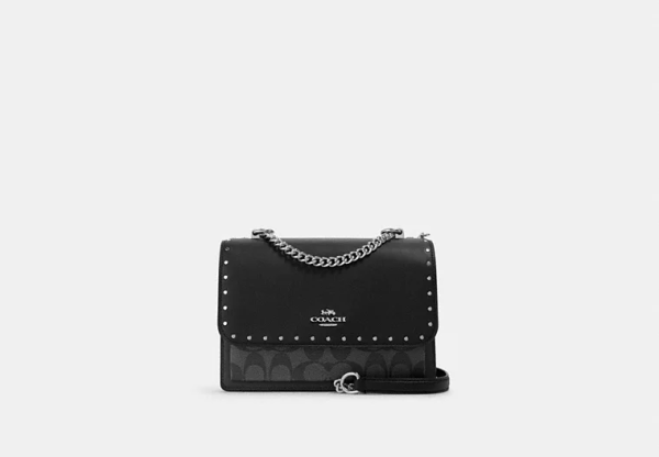Klare Crossbody Bag In Signature Canvas With Rivets