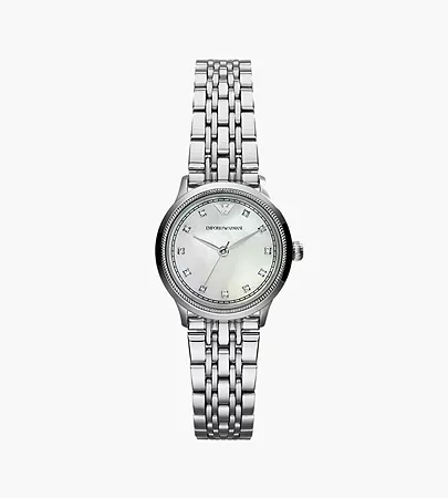 Emporio Armani Women's Three-Hand Stainless Steel Watch