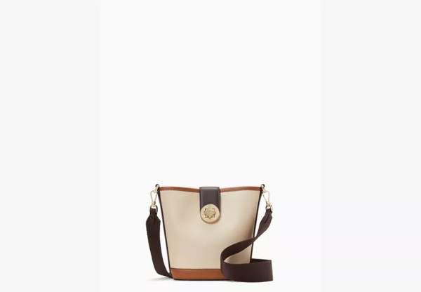 Audrey colorblock smooth leather mini bucket bag