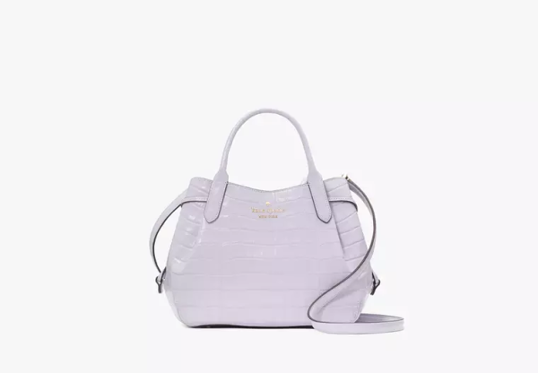 Dumpling Croc Embossed Small Satchel