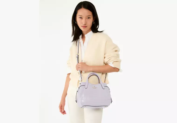 Dumpling Croc Embossed Small Satchel