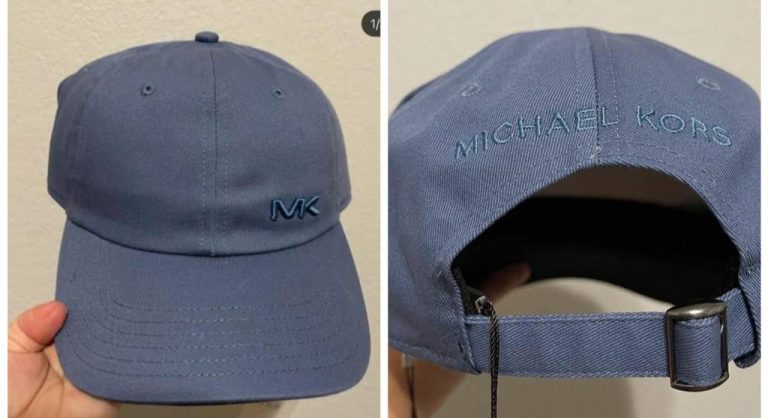Michael Kors Fast MK Baseball Cap Dark Chambray Ready Stock Malaysia