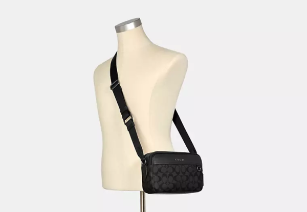 Coach Graham Crossbody Bag In Signature Canvas Charcoal Black - Ready Stock Malaysia - Image 2