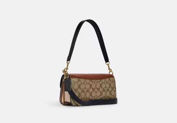 Morgan Shoulder Bag In Colorblock Signature Canvas