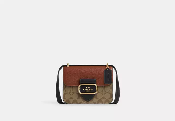Morgan Square Crossbody Bag In Colorblock Signature Canvas