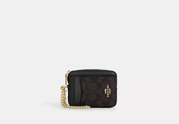 Zip Card Case In Signature Canvas