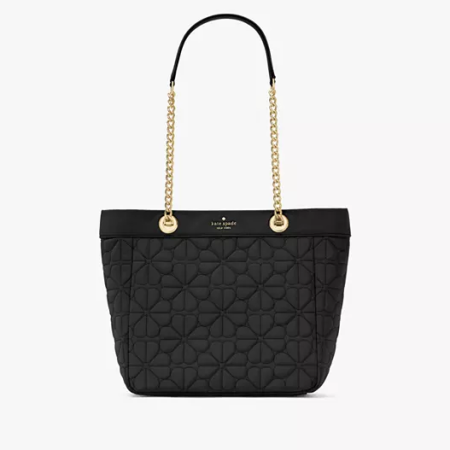 Spade Flower Quilted Fabric Medium Tote