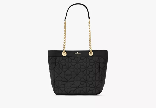 Spade Flower Quilted Fabric Medium Tote