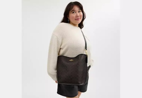 City Large Bucket Bag In Signature Canvas