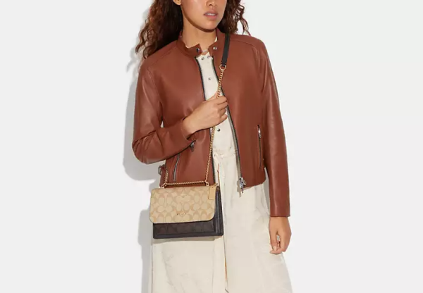 Klare Crossbody Bag In Blocked Signature Canvas