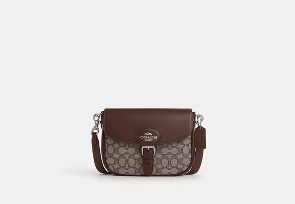 Amelia Saddle Bag In Signature Jacquard
