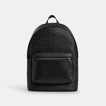 West Backpack In Signature Canvas