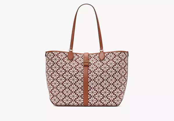 Spade Flower Jacquard Large Open Tote