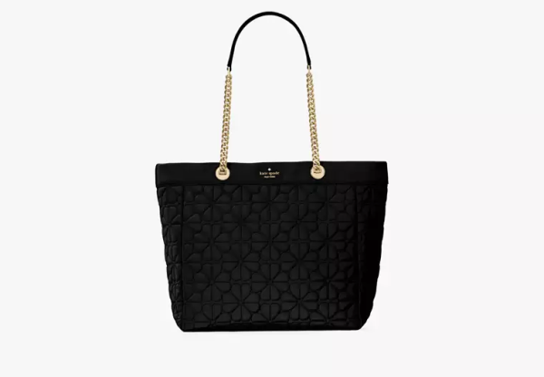Spade Flower Quilted Fabric XL Tote