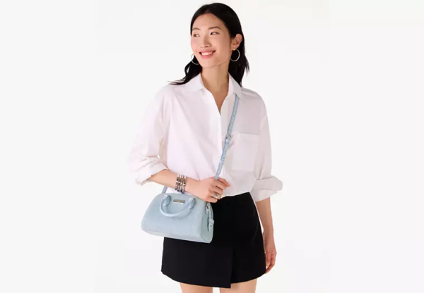 Madison Studded Denim Small Dolly Duffle