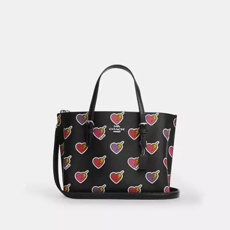 Mollie Tote Bag 25 With Heart Bolt Print