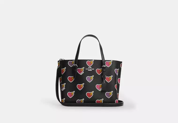 Mollie Tote Bag 25 With Heart Bolt Print