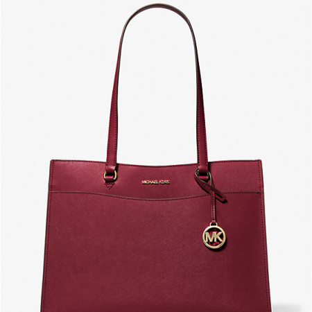 Jet Set Travel Large Saffiano Leather Pocket Tote Bag