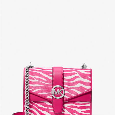 Greenwich Small Zebra Print Calf Hair Crossbody Bag