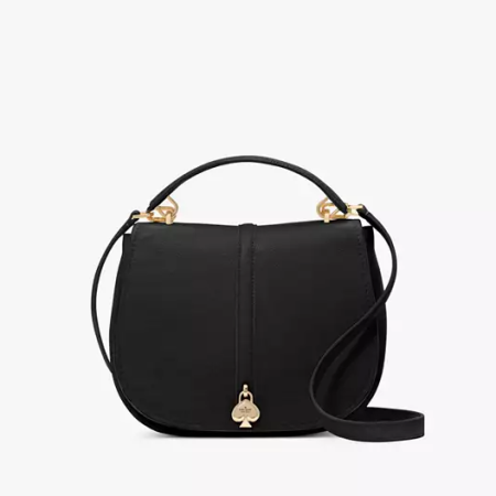 Kayla Pebbled Leather Saddle Bag