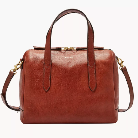 Fossil Sydney Satchel Medium Brown - Preorder