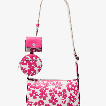 Jet Set Small Sequined Floral Print Crossbody Bag with Case for Apple Airpods Pro®