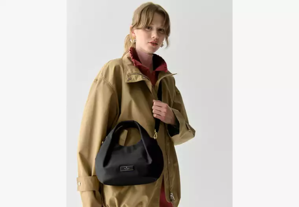 Carter Nylon Small Pleated Crossbody
