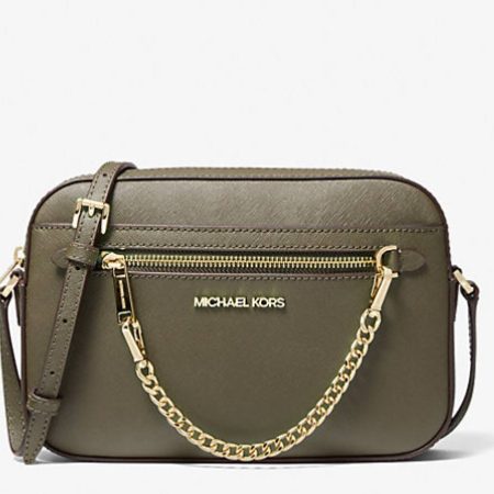Jet Set Large Saffiano Leather Crossbody Bag