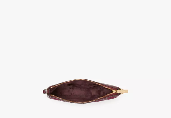 Spade Flower Embroidered Convertible Wristlet