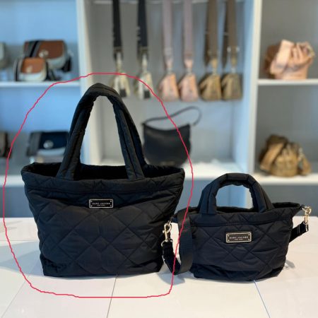 Marc Jacobs Quilted Nylon Medium Tote Bag Black