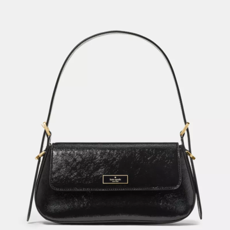 Bridget Crinkle Patent Small Flap Shoulder