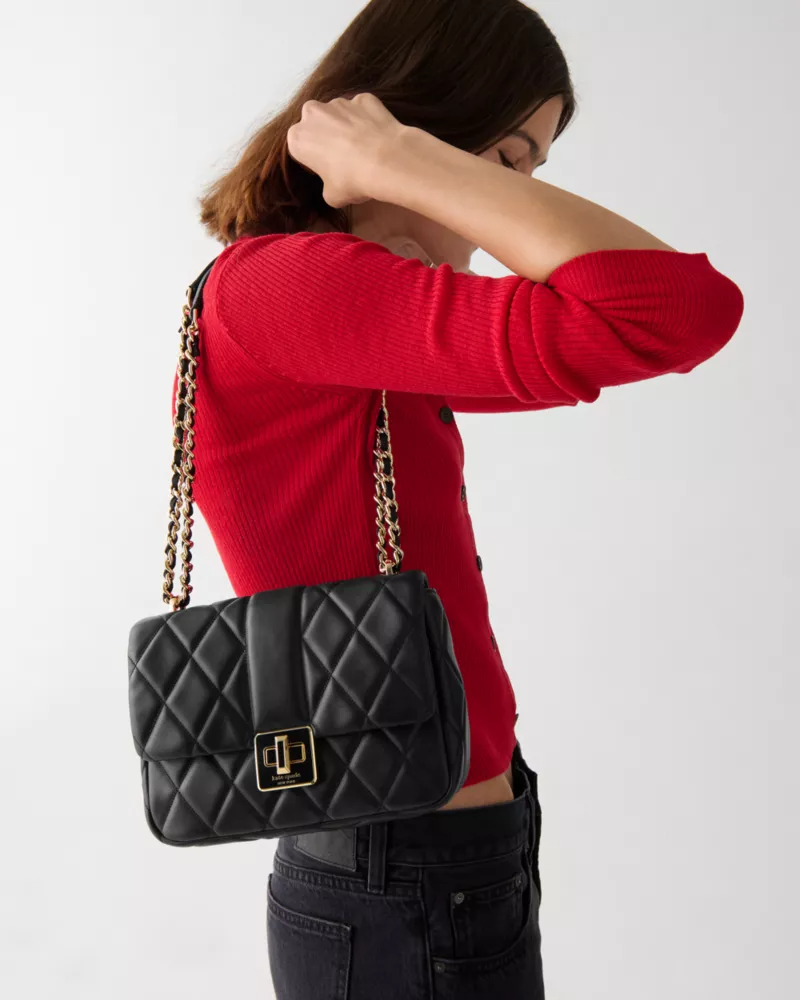 Carey Quilted Small Flap Crossbody