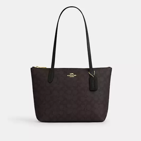 Fiona Zip Tote Bag In Signature Canvas