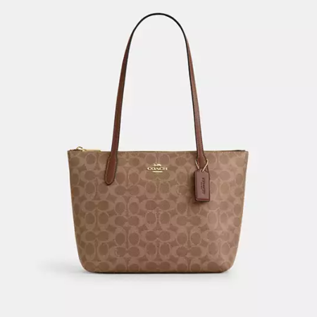Fiona Zip Tote Bag In Signature Canvas