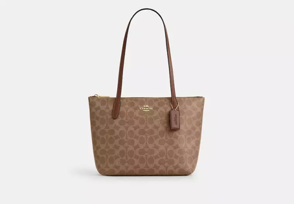 Fiona Zip Tote Bag In Signature Canvas