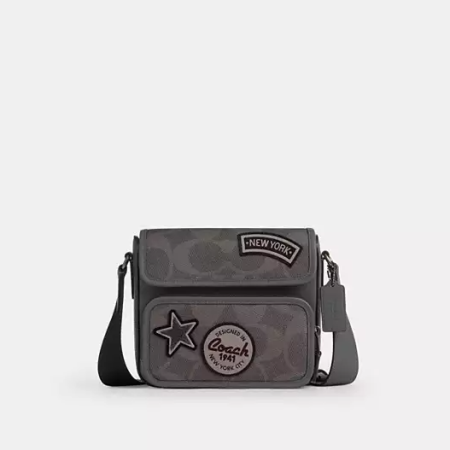 Sullivan Flap Crossbody Bag In Maxi Signature Canvas With Patches