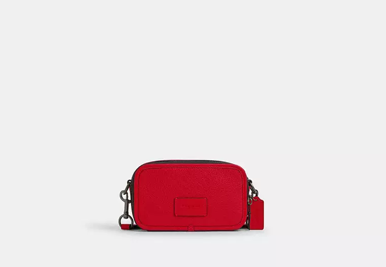 Coach Wyatt Crossbody Bag Gunmetal Black leather