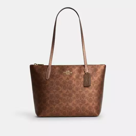 Fiona Zip Tote Bag In Signature Canvas
