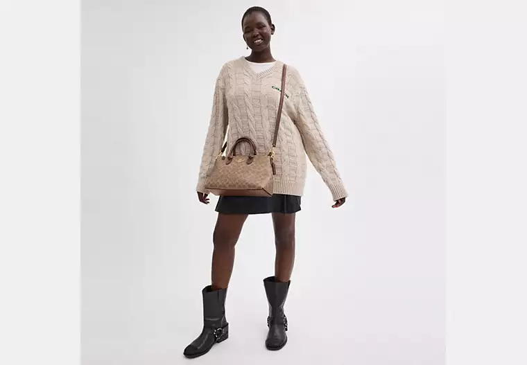 Georgia Satchel Bag In Signature Canvas